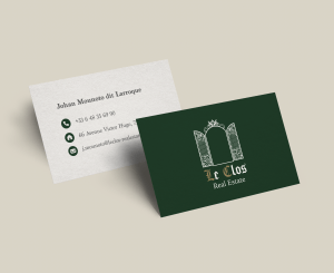 CARTE DE VISITE agent immobilier haute de gamme création de logo sur mesure haut de gamme identité visuelle