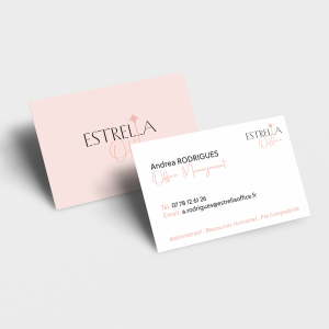 charte graphique, carte de viste ,assistante administrative à Paris