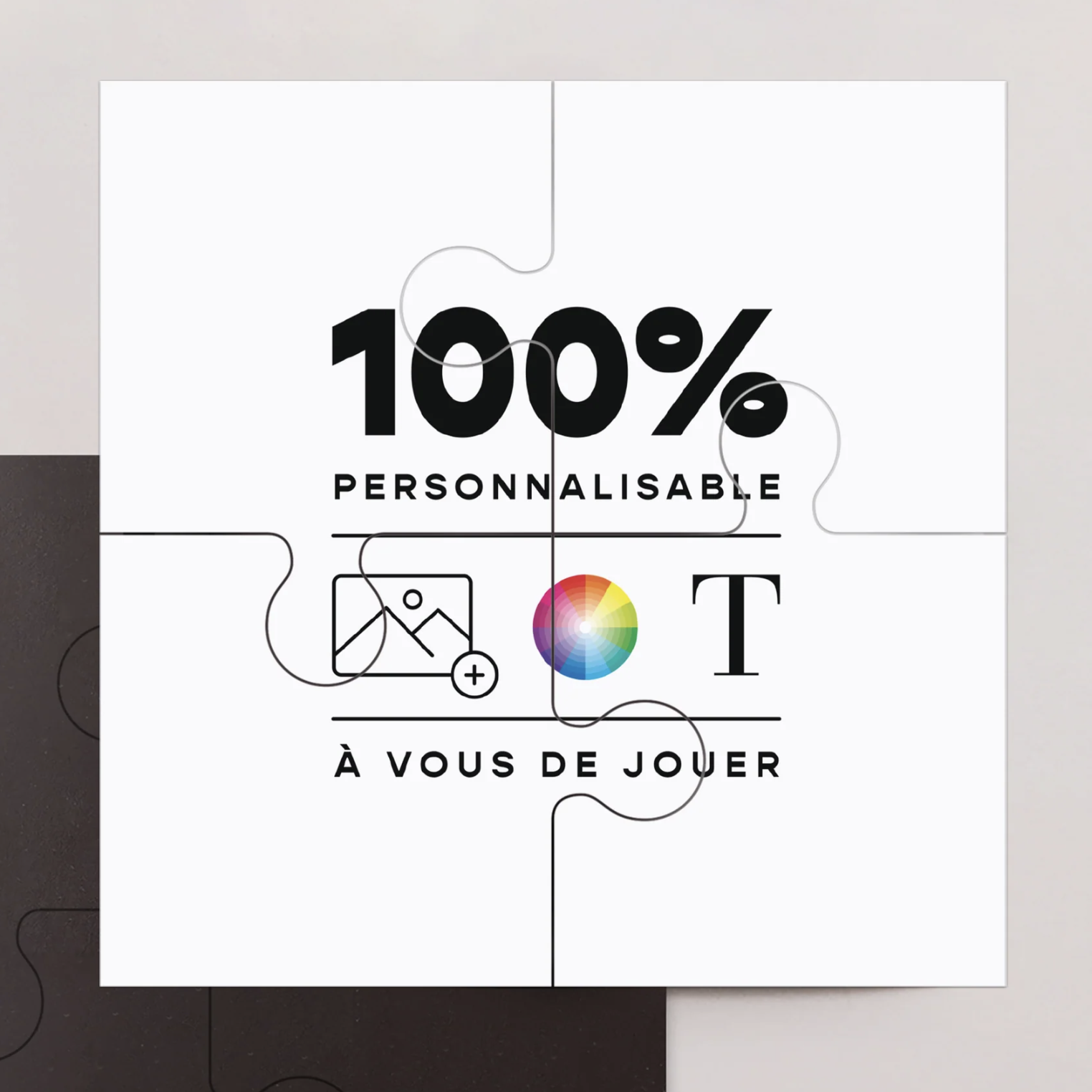 carte de vœux puzzle, carte de vœux créative entreprise.